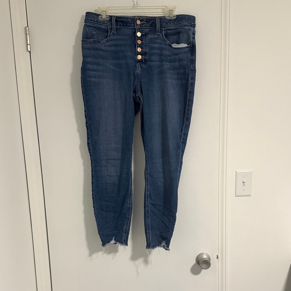 Maurices Dark Blue Ankle Jeans